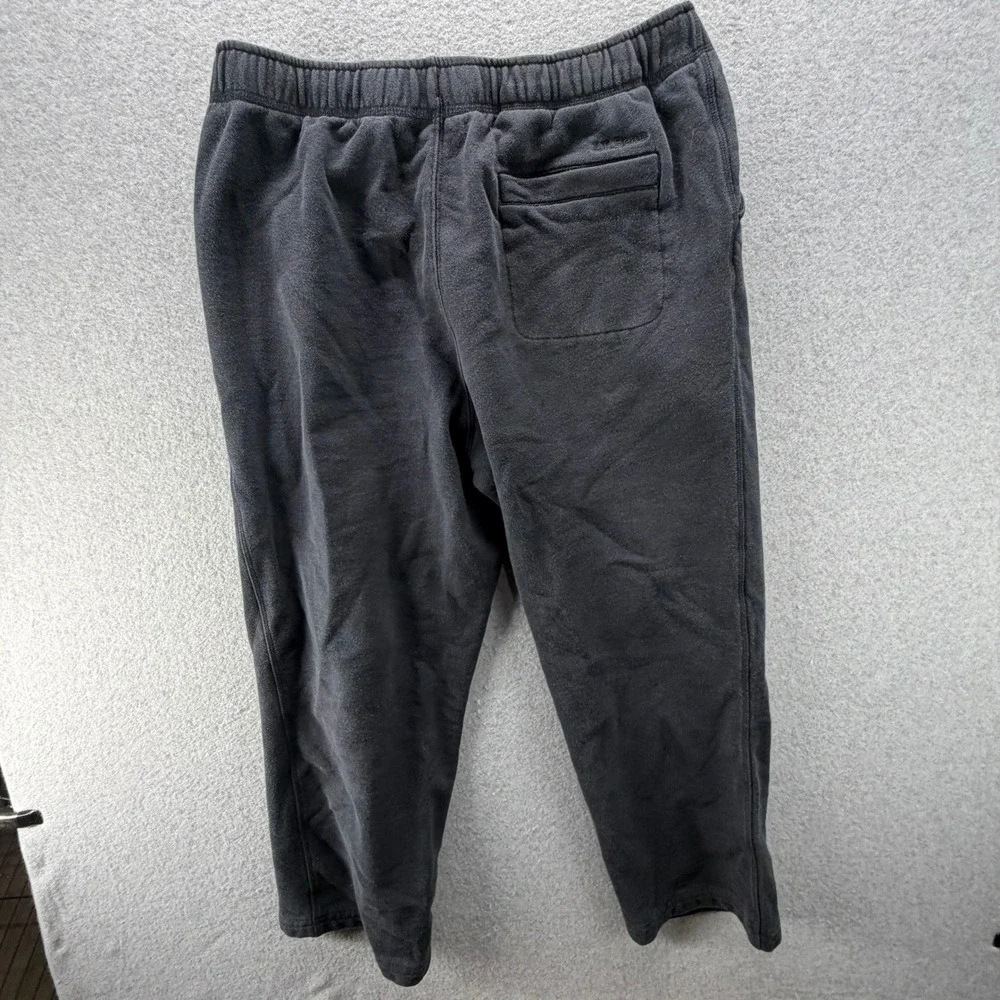 LL Bean Mens Black Cotton Fleece Jogger Sweatpants Size Large 28 Inseam 516165